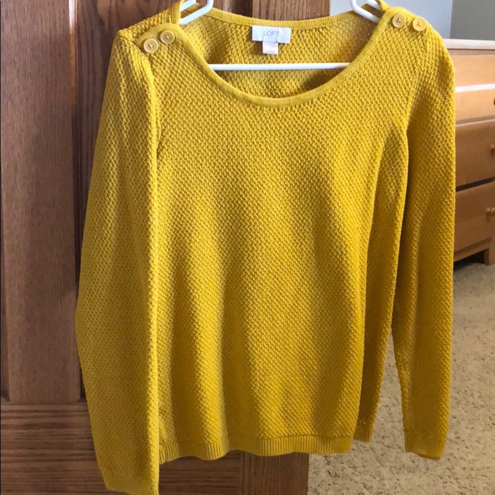 Loft mustard yellow sweater